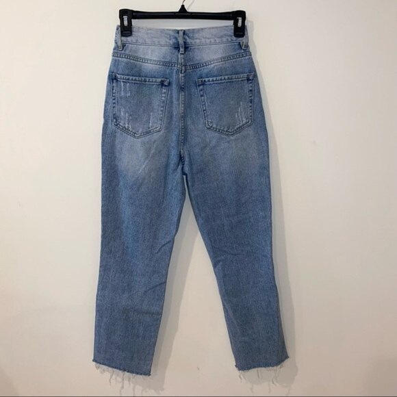 Pacsun womens high rise straight leg distressed button fly jeans size 26 - Picture 3 of 5